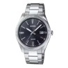 Casio MTP-1302PD-1A1VEF con esfera negra, bisel estriado y brazalete de acero inoxidable