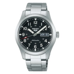 Seiko 5 Sports SRPG27K1 Field automático con esfera negra y brazalete de acero